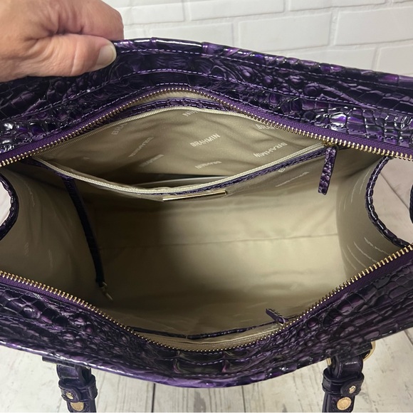 Brahmin Tia Purple Ultraviolet Ombre Melbourne S77 1708 00580 - Picture 9 of 16